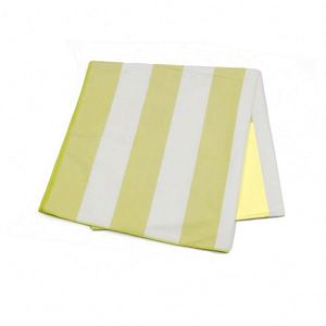 Good Quality Quick Dry Custom Logo Printed Striped Microfiber Beach Towel - Product Image 1