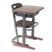 Chaises de classe scolaire modernes et durables en métal, hauteur réglable