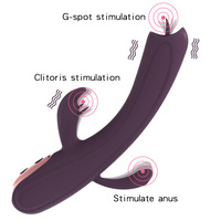 Neues Design Doppelzungen-Leckvibrator für Frauen 10 Geschwindigkeitsstufen G-Punkt-Stimulation Erwachsenen-Masturbator USB
