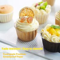 Vasos de Papel Biodegradables de Pared Simple para Pasteles, Contenedor Desechable Personalizado con Logotipo para Alimentos, para Cafeterías, Fiestas de Cumpleaños - Personalizado