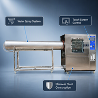 Cámara de Prueba de Lluvia 2 IPX, Máquina de Prueba de Pulverización de Agua con Pantalla Táctil y Manómetro para Pruebas IPX3 e IPX6 IEC 60529