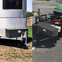 35 "X12" X12 "Negro Heavy Duty Acero Metal Pick up Almacenamiento Organizador Remolque Lengua Camión Caja de herramientas