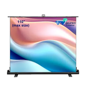 60-110 pouces Nouvel écran de projecteur de haute qualité Wupro/OEM ALR Roll Up Long Throw Floor Rising Portable Outdoor Projector Screen