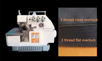 Machine à coudre automatique pour t-shirts, tapis, col, surjet, pour entraînement direct, mini surjet, machine à coudre industrielle à vendre