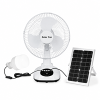 Ventilateur de table oscillant portable de 12 pouces, rechargeable à l'énergie solaire, avec fonction de banque d'alimentation, rotation USB, ventilateur de table avec lampe LED pour la maison
