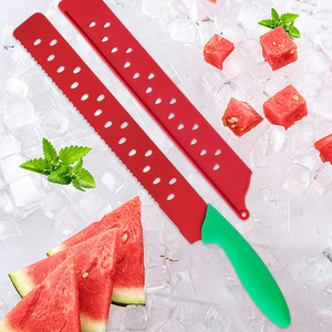 Stainless Steel Serrated Fruit Knife 12 In Above Blade With Sheath For Watermelon And Cake Cutting - Product Image 4