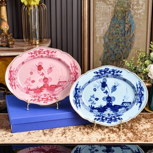 Light Luxury American Style 1735 Plant Oval Porcelain Fish Dessert <b>Plates</b> Wedding Dishwasher Safe Customized Color Logo Hotel - Product Image 1