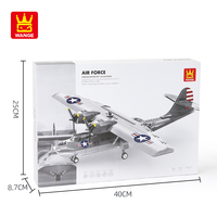 WANGE4001-5006 Modelo de Avión Helicóptero de Combate 1:32 Juguete Educativo de Construcción Bloques de Construcción ABS 688 Piezas para Niños