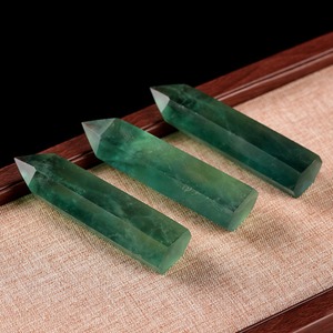 <span class=keywords><strong>Fluorite</strong></span> vert naturel de <span class=keywords><strong>cristal</strong></span> de quartz brut point baguette mode - Product Image 5