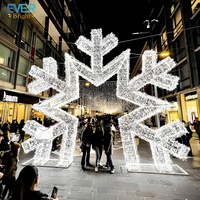 Arche lumineuse décorative en PVC LED de 3,8 m de haut et 4 m de large, classée IP65, motif flocon de neige, pour Halloween et Noël, taille personnalisable, pour aménagement paysager