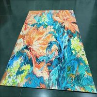 Panneau mural WPC UV haute brillance le plus vendu, panneau décoratif haute densité, fond de mur moderne pour salon, escalier floral