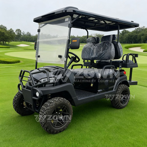 Voiturette de golf électrique robuste, noire mate, quatre places, pour parcours de golf et accueil en camping - Product Image 6