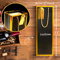 Personnalisé pas cher vacances bouteille de vin pochette en papier vêtements shopping cadeau bijoux thé noir luxe papier vin sac cadeau pour la décoration