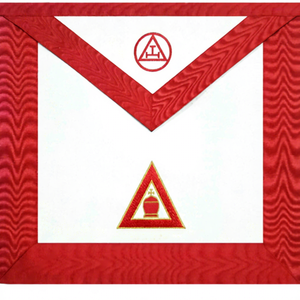 Tablier d'Officier de Chapitre du Roi Arche de la Franc-Maçonnerie - Couleur Personnalisée Broderie Machine BAHOO EMBROIDERS (Logo Personnalisé) - Product Image 1