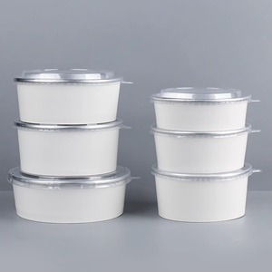 Cuencos de papel de aluminio desechables de alta calidad de Xiamen, cuencos de Material reciclado respetuosos con el medio ambiente para leche, pan, sándwich, fideos - Product Image 4