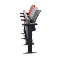 Chaise pliable LEADCOM L-A15 en acier et plastique pour public, gain de place, idéale pour stades, arènes, églises et salles de conférence