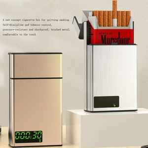 Yeni varış zamanı kilit Metal kutu zaman kontrol sigara durumda okul babalar günü cadılar bayramı için geri çıkmak için sigara - Product Image 3