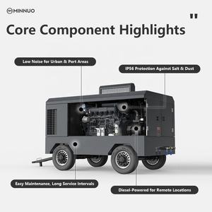 Grand compresseur d'air portable de Style <span class=keywords><strong>brouette</strong></span> à vendre pont de navire diesel et utilisation de la zone de cargaison portuaire - Product Image 4