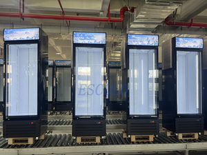 <span class=keywords><strong>Vitrine</strong></span> Réfrigérée Commerciale Verticale à Température Unique avec Ventilateur, Réfrigérateur Mince à Porte Vitrée pour Présentation de Boissons - Product Image 3