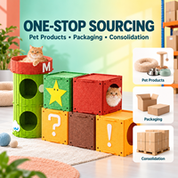 En gros, Cubes modulaires colorés en feutre pour chat, empilables, DIY, Tour d'agrément pour chat d'intérieur, Repaire pour animaux de compagnie