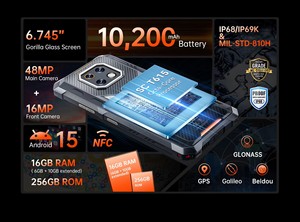 CUBOT KINGKONG ES 3 โทรศัพท์มือถือที่ทนทาน Unisoc T615 4G หน้าจอ 6.75 นิ้ว 120Hz แรม 6GB+รอม 256GB กล้องหลัก 48MP แบตเตอรี่ 10200mAh ชาร์จเร็ว 33W รองรับ NFC WIFI6 - Product Image 3