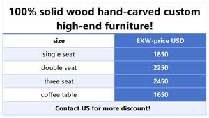 Juegos de Sofás Antiguos de Venta Directa para Decoración del Hogar, Muebles de Sala de Estar Modernos de Madera Maciza de Lujo con Precio Competitivo - Product Image 4