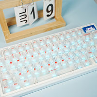 CN Model Large Sword Transparent Keycap Original Factory Height PC Material Compatible Maike Mechanical Keyboards Translucent