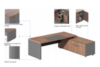 Bureau de direction en bois moderne, durable et écologique pour usage commercial