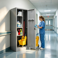 Casier utilitaire en acier pour produits de nettoyage et vêtements de travail