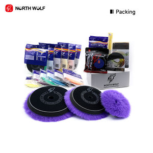 North Wolf 5 pollici cuscinetto DA taglio viola fabbrica all'ingrosso di lana auto tamponi per lucidare RO/DA /GA dettagli - Product Image 6