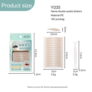 LMLTOP Bande adhésive pour paupières doubles, grandes gouttes d'eau, résistante à la transpiration, fine, invisible, pour lifting des yeux, autocollant pour paupières, 160 patchs, prix de gros - Product Image 2