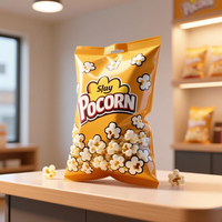 Sacs d'emballage stratifiés personnalisés de qualité alimentaire Popcorn Snack Puffs pour aliments Sacs d'emballage scellés à chaud et résistants aux odeurs pour croustilles de pomme de terre
