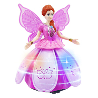 Poupée fantaisie électrique pour enfants personnalisée bon marché vente en gros musique légère rotative danse universelle jouet princesse fille