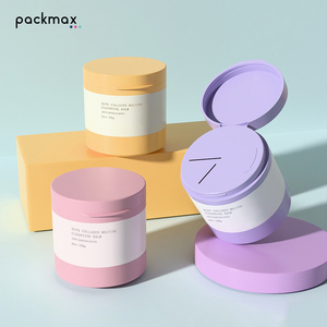Pot en PP rectangulaire de 50g avec couvercle à clapet, distributeur rotatif pour baume nettoyant solide, conteneur cosmétique vide biodégradable jetable - Product Image 2