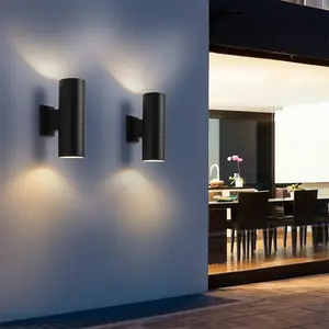 Outdoor Wall Lights Waterproof Aluminum Outdoor Wall Lamps Nordic Modern Decoration Ip65 Up And Down LED Black Gray Wall Mounted