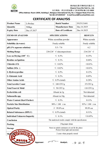 Acide aminé proline L-proline en poudre cristalline, vente en gros directe d'usine <span class=keywords><strong>Wellgreen</strong></span>, CAS 147-85-3 - Product Image 5