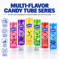 Tubes d'emballage pour chewing-gum laminés ABL imprimés sur mesure avec bouchon à vis, qualité alimentaire 12,7-35 mm