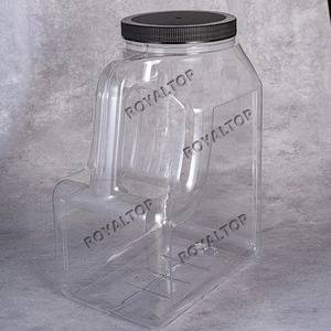 Bán buôn 5L nhựa trong suốt bao bì vật nuôi container nắp màu đen Gia vị nước sốt gia vị lớn chai & lọ có tay cầm - Product Image 4
