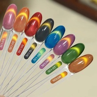 Kit de vernis gel œil de chat marron automne avec nuancier, sans HEMA/TPO, gel magnétique de luxe, vernis à ongles UV LED soak-off, kit gel UV