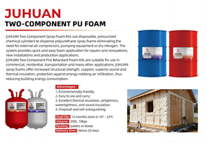 Kit de Espuma de <span class=keywords><strong>Poliuretano</strong></span> en Aerosol de Dos Componentes JUHUAN, Retardante de Fuego - Product Image 2