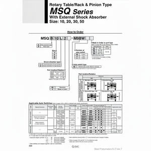 MSQB30L3แบบจำลองโต๊ะหมุนนิวเมติก SMC - Product Image 1