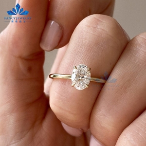 Anillo de Compromiso de Oro Sólido de 14K con Diamante Moissanita de 1ct o 3ct, Diseño Clásico de 4 Puntas Solitario para Boda, Fiesta o Aniversario - Product Image 2