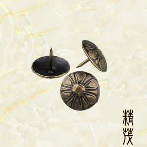 Jingmao <b>Antique</b> Chrysanthemum Staples 16/19/23mm Iron Furniture Decorative Staples For <b>Sofa</b> Box Pattern Fixing - Product Image 3