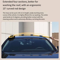Brosse de lavage de voiture extensible à 4 sections courbées, brosse de nettoyage automobile à poils doux sans rayures