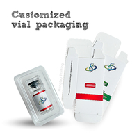 Boîte d'emballage personnalisée en papier recyclé avec pelliculage brillant et revêtement UV pour flacons de 3 ml et 10 ml