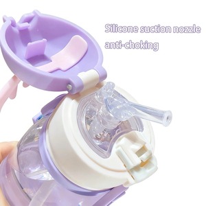 Gourde isotherme portable pour enfants avec pailles intégrées, anti-fuite, pour l'extérieur - Product Image 4