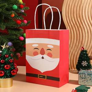 Hot Sale High Quality Eco-Friendly Durable Santa Claus Kraft Paper Tote <b>Bag</b> Christmas Gift Shopping Promotion Candy <b>Bags</b> - Product Image 2