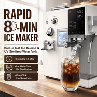 Machine à café et chocolat chaud en acier inoxydable, système de brassage pour restaurant, machine à expresso électrique, mousseur à lait, buse vapeur, usage domestique