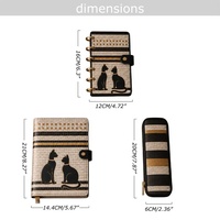 Ensemble cadeau Yihe Black Cat Budget Planner avec stylo diamant, organiseur d'argent liquide et carnet de suivi des dépenses pour femmes