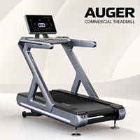 Tapis roulant électrique commercial avec écran tactile intelligent, machine de course robuste pour salle de sport, lumière ambiante LED, OEM ODM